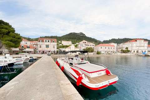 Da Dubrovnik/Cavtat: Grotta Azzurra, giro in motoscafo sulla spiaggia di SunjDa Cavatat