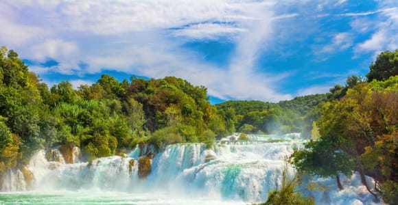 From Split & Trogir: Krka Waterfalls and Primošten