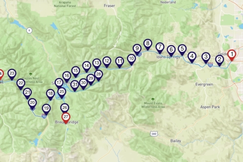 Zwischen Vail und Denver: eine Smartphone Audio Driving TourColorado: Smartphone-Fahrttour zwischen Vail und Denver