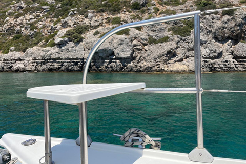 Rhodes: Sailing Catamaran Day Cruise with food and drinks Rhodes: Catamaran Full Day Cruise with food and drinks