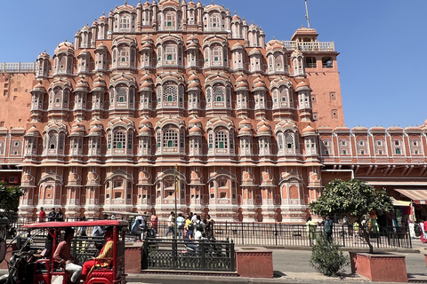 Desde Delhi: Visita guiada privada de la ciudad de Jaipur con trasladosSólo servicios de coche con conductor y guía turístico