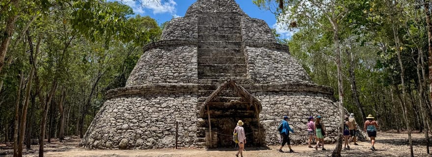Au départ de Cancún : Excursion à Tulum et Cobá avec visite d'un cénote et déjeuner buffet