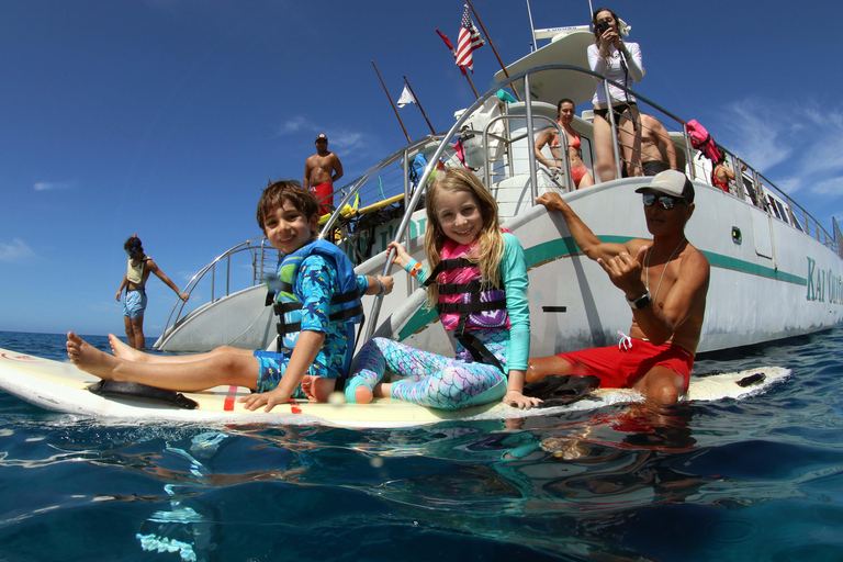 Oahu: 3 tirolesas e cruzeiro com observação de golfinhos e snorkel com tudo incluídoCom o transporte Waikiki