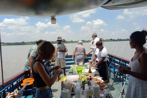 Vissen op de Mekong rivier