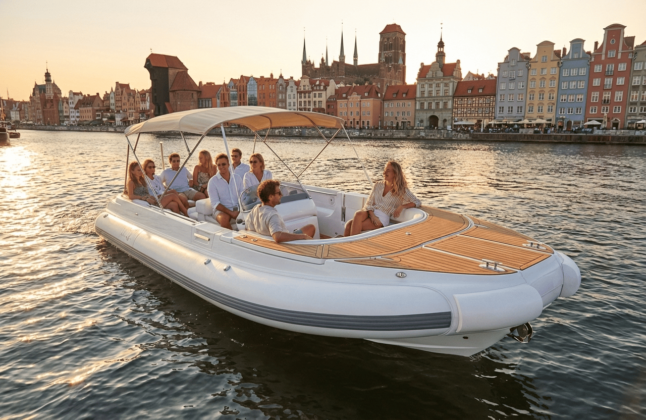 Danzig: Fahrt in einer Wasserlimousine mit Skipper