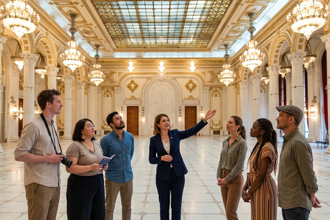 Bucharest: Parliament, Ceausescu Mansion & Village Museum COACH TOUR Audio guide in 24 languages