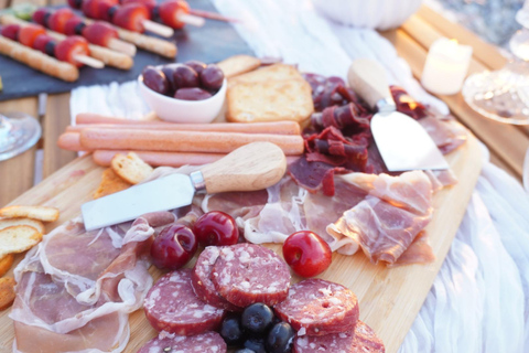 Romantic picnic in Corinth by the sea