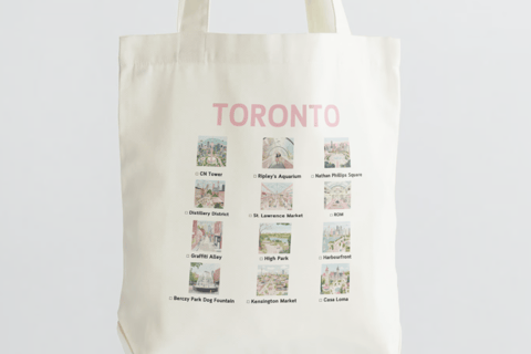 Toronto: Die Checkliste Tote Bag TourSchwarz &amp; Weiß Design Tragetasche