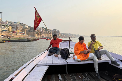 Varanasi: Sunrise Boat Ride w Traditional Meal Half Day Tour with a professional tour guide
