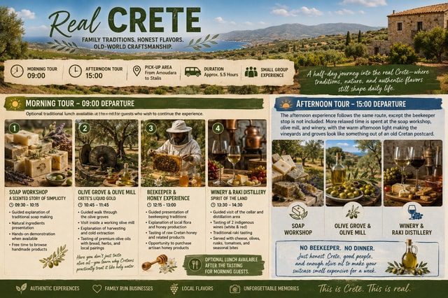 Soap, Wine, Raki, Olive Oil, Meet the local Producers Tour
