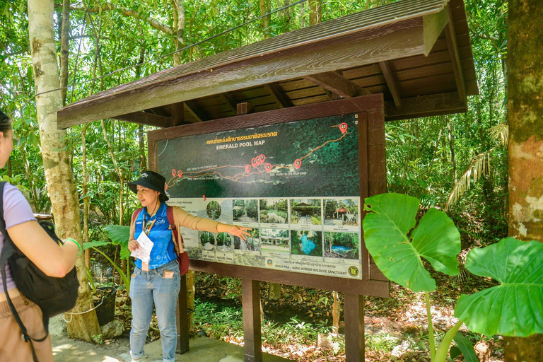 Escapade privée à Krabi : Piscine d'émeraude, sources d'eau chaude et grotte du tigreFourgon privé