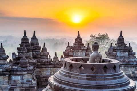 Yogyakarta; Sunrise from Borobudur Temple & Prambanan Guided Sunrise Borobudur Climb to the top and Prambanan Shared Tour