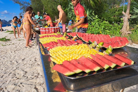 Krabi: Odisseia pelas ilhas Hong e Paraíso em lancha rápidaPasseio turístico