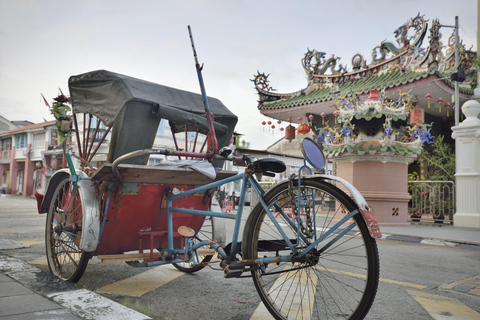 Penang: Przejażdżka Trishaw i wycieczka kulinarna do Hawker Center