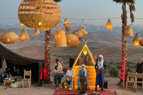 Marrakech:guided tour to agafay desert with dinner show