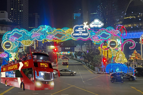 Big Bus Singapore Christmas Light-Up Excursão de ônibus aberto