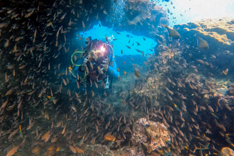 Scuba diving from stunning coral reef in the heart of Phuket