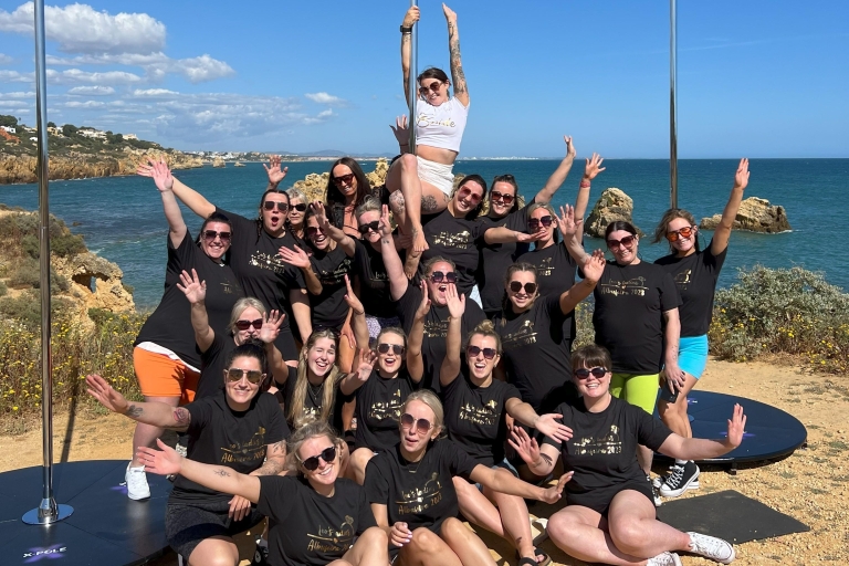 Algarve : Expérience de pole dance avec vue sur l'océan et Prosecco