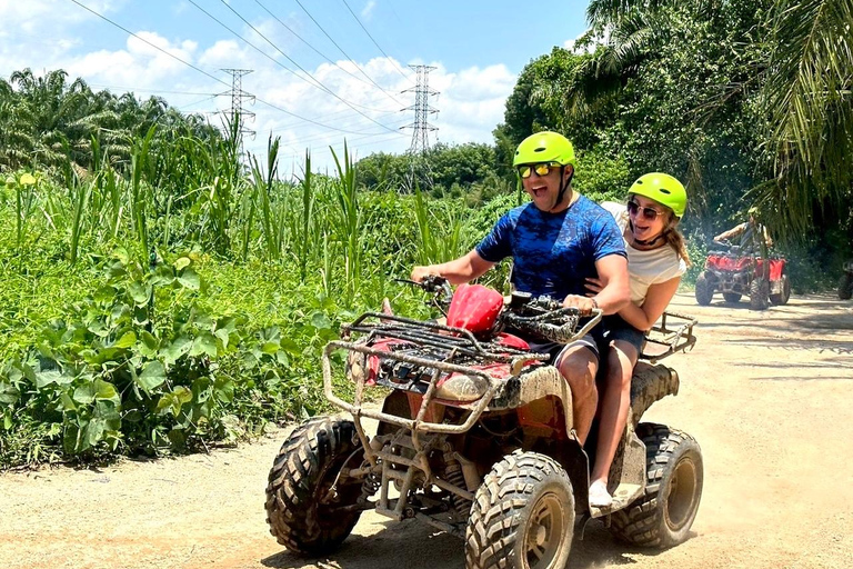 From Khao Lak: ATV & Rafting with Waterfall and Temple Visit From Khao Lak: Rafting 9 km. + ATV + Waterfall + Temple