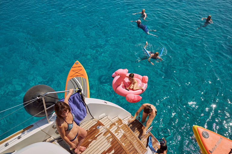 Rhodes Ultimate Catamaran Trip to Anthony Quinn & Water Toys Rhodes: Luxury Catamaran Cruise to Anthony Quinn