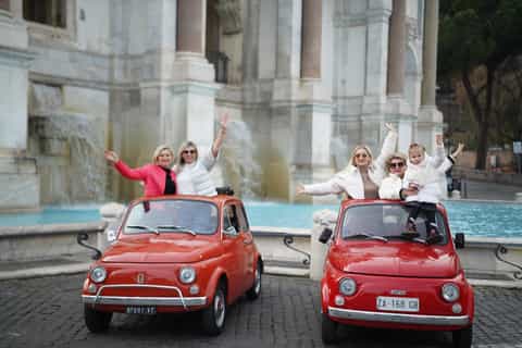 Rome : visite en Fiat 500 vintage avec guide