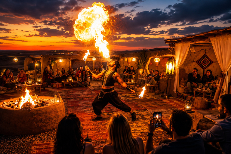 Agafay Desert: Sunset Dinner, Live Show & Stargazing Agafay Desert Sunset Dinner,Show & Stargazing under the sky