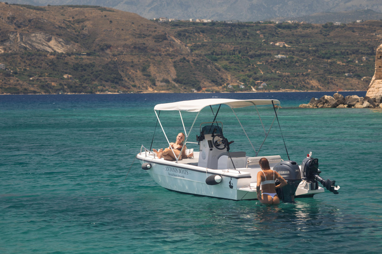 Chania: Boat Rental Almyrida Half day trip