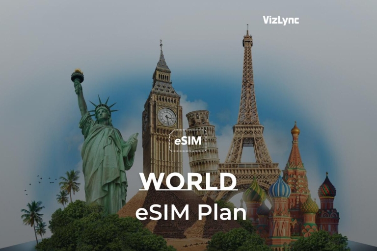 Wereldwijd: eSIM Mobiel Data Plan met hoge snelheidWereldwijd 3GB voor 30 dagen
