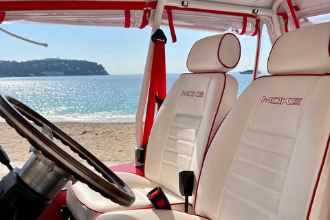 Tourist tour on French Riviera in a Mini Moke convertible (Copy of) Tourist tour on French Riviera in a Ford Mustang convertible