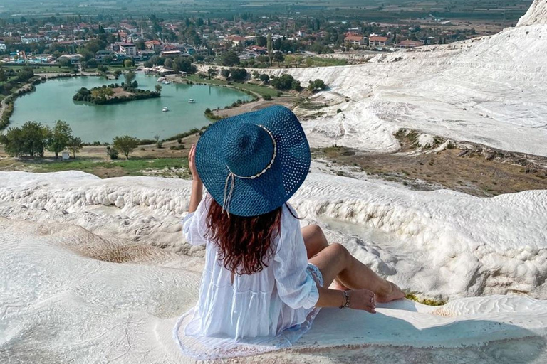 From Izmir: Pamukkale and Hierapolis Guided Day Trip Pamukkale Entry Included