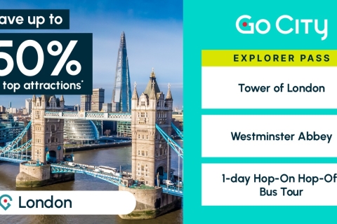 Londen: Go City Explorer Pass4 keuzes London Go City Pass