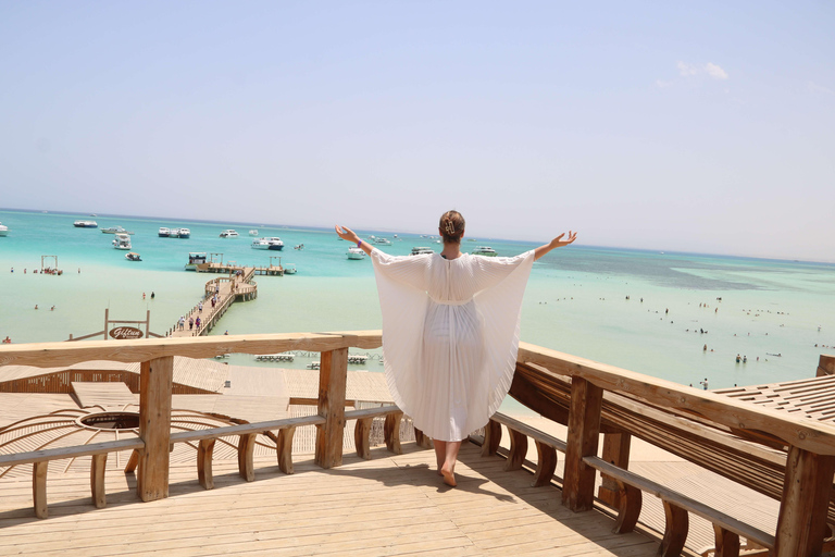 Hurghada: Orange Bay Island with breakfast, lunch & watersports Parasailing and Orange Bay with breakfast, lunch and watersports