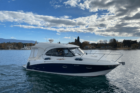 Geneva: Private Boat Cruise with Optional Fondue Lake Geneva : Private Sunset Fondue Boat (3h)