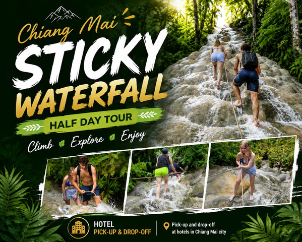 Chiang Mai:Sticky waterfall (Half Day) Hotel Transfer