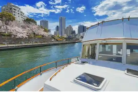 2時間のプライベートクルージングボートツアー;東京湾と川