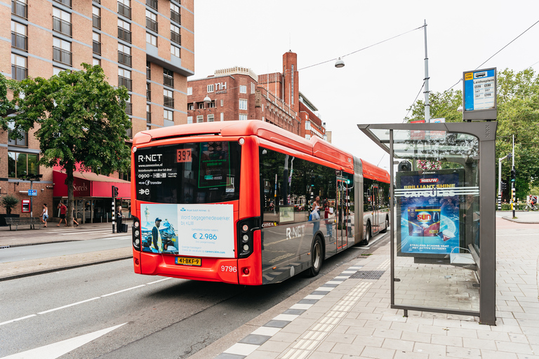 Amsterdam: Trasferimento in autobus espresso dall&#039;aeroporto a/da il centro cittàTransfer aeroportuale espresso di andata e ritorno per la città (valido 14 giorni)