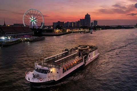 Bangkok: Rejs po rzece Szafran Chao Phraya z kolacją