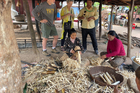 Countryside & Banteay Srei temple Cycling Tour 45km Small Share Group