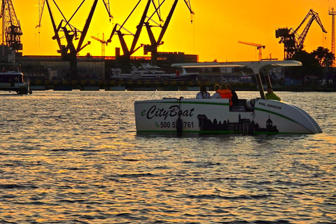 Gdańsk: Eko Rejs po Motławie o zachodzie słońca z Prosecco