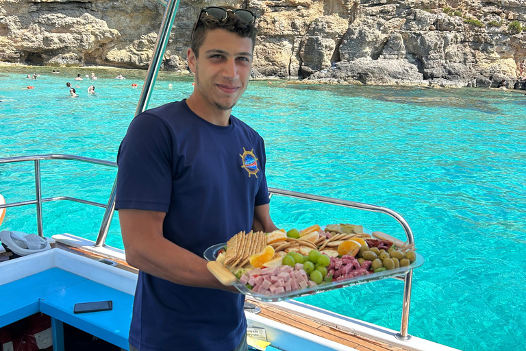 Private Classic Duffy Boat Charter to Comino Private 4 Hr Classic Duffy Boat Charter to Comino