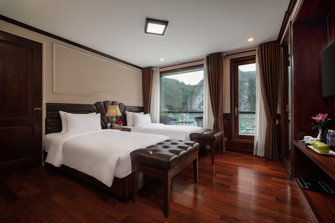 Overnight at Ha Long Bay cruise 2D1N 5 stars CruiseHalong Bay 2D1N with 4 star cruise