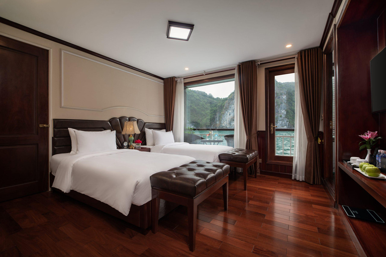 Overnight at Ha Long Bay cruise 2D1N 5 stars CruiseHalong Bay 2D1N with 4 star cruise