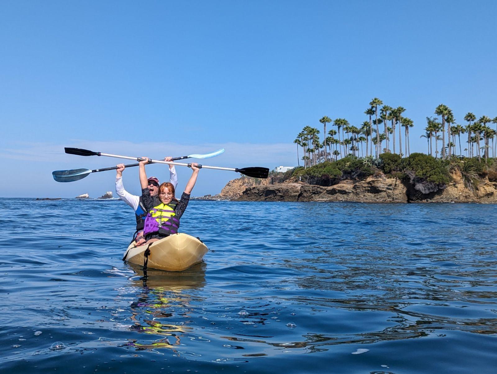 Laguna Beach: Private Tour mit dem Kajak auf dem Meer mit Guide