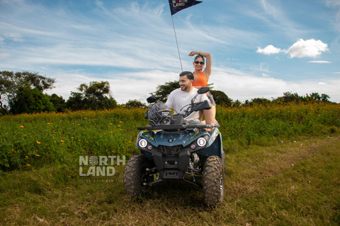 Guided quad bike tour visiting El Salto de Malacatiupan Guided ATV tour with a tour guide visiting Malacatiupan Waterfall