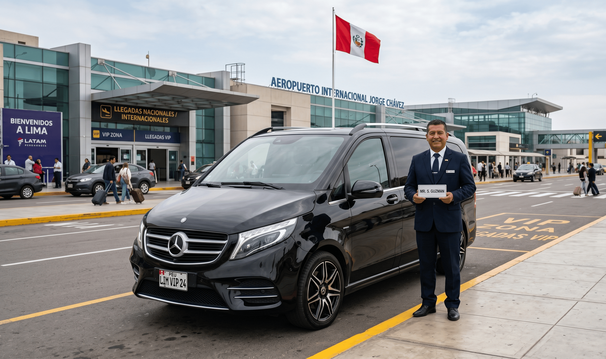 Lima: Privater Transfer zwischen Flughafen LIM und Stadtzentrum von Lima