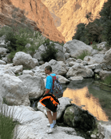 Aus Muscat, Wadi Shab und Bimmah Sinkhole Ganztages-Tour - Housity