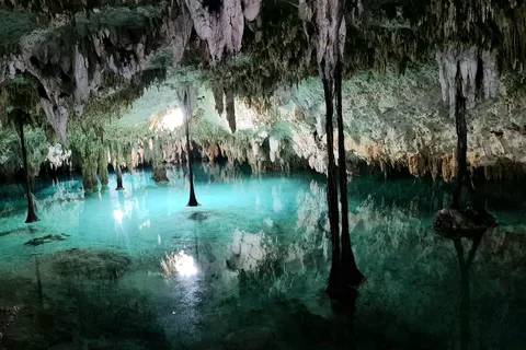 Tulum: Privétour 2 Cenotes Sac Actun, de langste ondergrondse rivier ter wereld