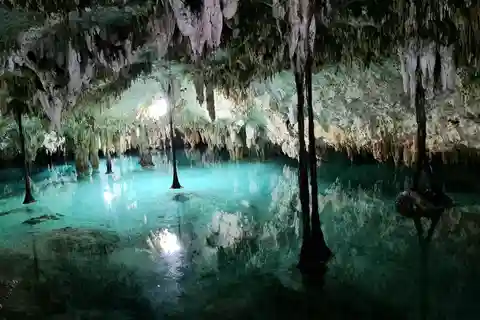Private Tour 2 Cenotes Sac Actun Underground river longest in the world