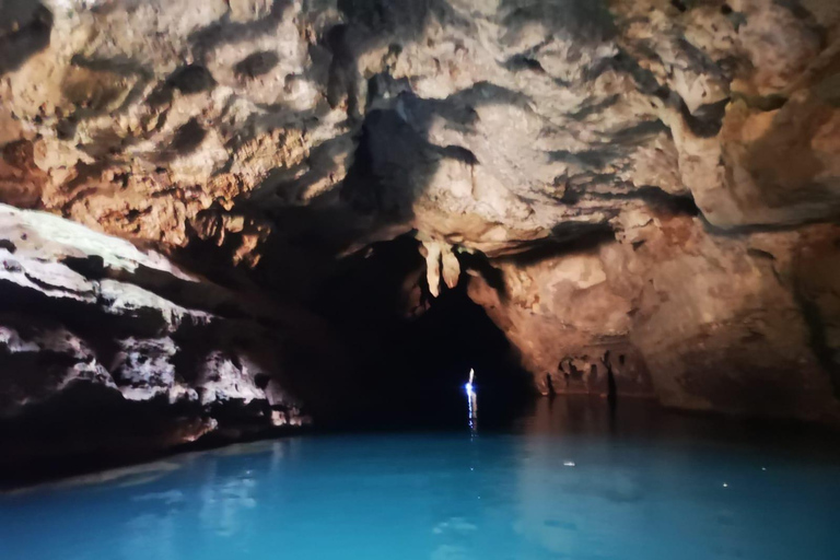 Exotic cave exploration: underground river and temple visit