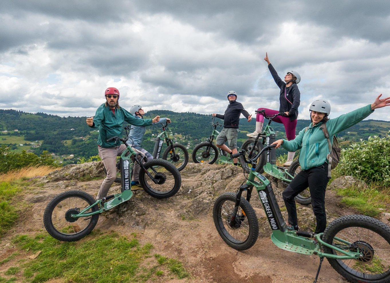 Panoramisk tur i La Bresse på elektrisk løbehjul med aperitif